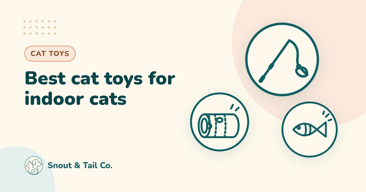 Best cat toys for indoor cats: 6 picks by play style: illustration by Snout & Tail Co.